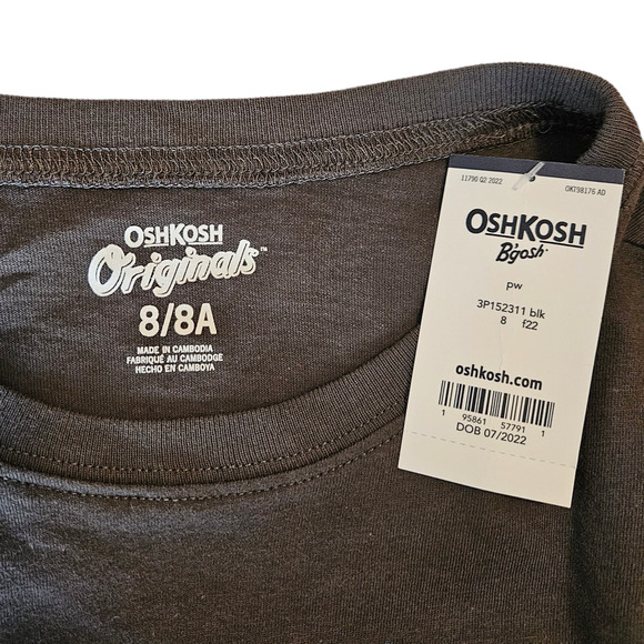 OshKosh Boys' Long Sleeve Basketball Shirt Grey Size 8 - Picture 5 of 7